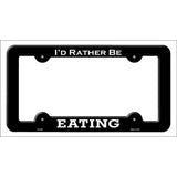 Eating Novelty Metal License Plate Frame LPF-060