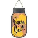 Queen Bee Novelty Metal Mason Jar Sign