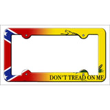 Confederate Flag|Dont Tread Novelty Metal License Plate Frame LPF-431