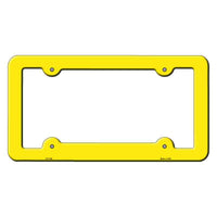 Yellow Solid Novelty Metal License Plate Frame LPF-006