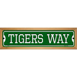 Tigers Way Novelty Wood Mounted Small Metal Street Sign WB-K-1002