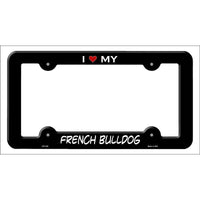 French Bulldog Novelty Metal License Plate Frame LPF-205