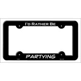 Partying Novelty Metal License Plate Frame LPF-088