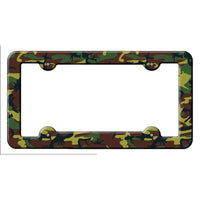 Camouflage Novelty Metal License Plate Frame LPF-021