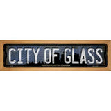 Vancouver British Columbia City of Glass Wood Mounted Small Metal Street Sign