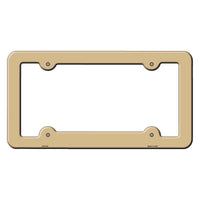 Gold Solid Novelty Metal License Plate Frame LPF-015