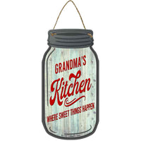 Grandmas Kitchen Sweet Things Novelty Metal Mason Jar Sign