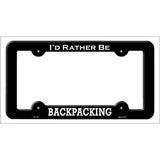 Backpacking Novelty Metal License Plate Frame LPF-154