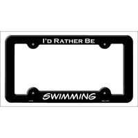 Swimming Novelty Metal License Plate Frame LPF-097