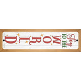 Joy To The World White Novelty Wood Mounted Small Metal Street Sign WB-K-1668