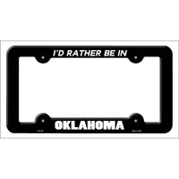 Be In Oklahoma Novelty Metal License Plate Frame LPF-363