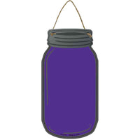 Purple Novelty Metal Mason Jar Sign