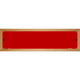 Red Solid Blank Novelty Wood Mounted Metal Small Street Sign WB-K-027