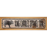 King Charles Spaniel Trail Novelty Wood Mounted Metal Small Street Sign WB-K-067