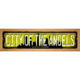 Los Angeles California City of Angels Wood Mounted Small Metal Street Sign