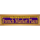 French Market Place Purple Wood Mounted Small Metal Street Sign WB-K-1154