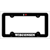 Love Wisconsin Novelty Metal License Plate Frame LPF-326