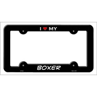 Boxer Novelty Metal License Plate Frame LPF-236