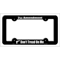2nd Amendment Black Novelty Metal License Plate Frame LPF-436