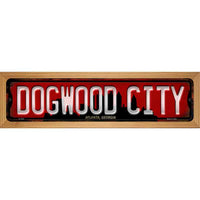 Atlanta Georgia Dogwood City Wood Mounted Small Metal Street Sign WB-K-1249