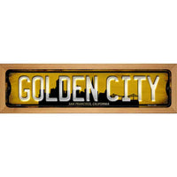 San Francisco California Golden City Wood Mounted Small Metal Street Sign WB1247