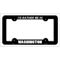 Be In Washington Novelty Metal License Plate Frame LPF-374