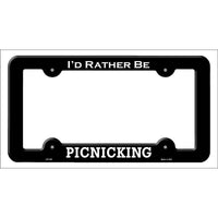 Picnicking Novelty Metal License Plate Frame LPF-081