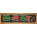 Ho Ho Ho Black Novelty Wood Mounted Small Metal Street Sign WB-K-1666