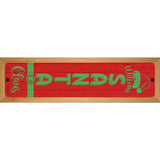 Welcome Santa Claus Red Novelty Wood Mounted Small Metal Street Sign WB-K-1681