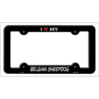 Belgian Sheepdog Novelty Metal License Plate Frame LPF-226