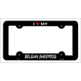 Belgian Sheepdog Novelty Metal License Plate Frame LPF-226