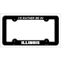 Be In Illinois Novelty Metal License Plate Frame LPF-340
