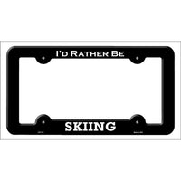 Skiing Novelty Metal License Plate Frame LPF-158