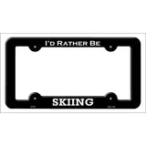 Skiing Novelty Metal License Plate Frame LPF-158