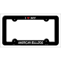 American Bulldog Novelty Metal License Plate Frame LPF-195