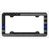 Black Blue American Flag Novelty Metal License Plate Frame LPF-271