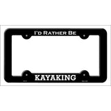 Kayaking Novelty Metal License Plate Frame LPF-113