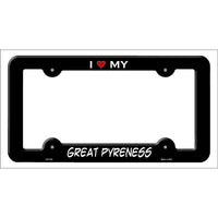 Great Pyreness Novelty Metal License Plate Frame LPF-232