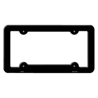 Black Solid Novelty Metal License Plate Frame LPF-002