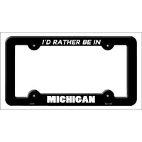 Be In Michigan Novelty Metal License Plate Frame LPF-349