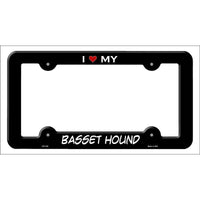 Basset Hound Novelty Metal License Plate Frame LPF-235