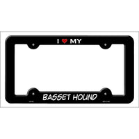 Basset Hound Novelty Metal License Plate Frame LPF-235