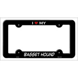 Basset Hound Novelty Metal License Plate Frame LPF-235