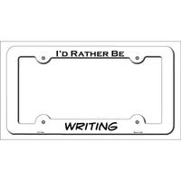 Writing Novelty Metal License Plate Frame LPF-152