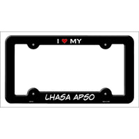 Lhasa Apso Novelty Metal License Plate Frame LPF-211