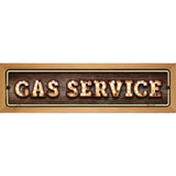 Gas Service Bulb Lettering Novelty Wood Mounted Small Metal Street Sign