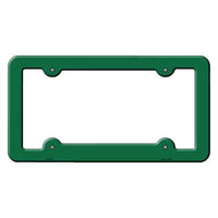 Green Solid Novelty Metal License Plate Frame LPF-004