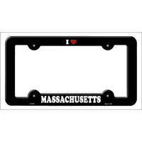 Love Massachusetts Novelty Metal License Plate Frame LPF-298