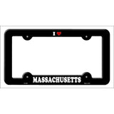 Love Massachusetts Novelty Metal License Plate Frame LPF-298