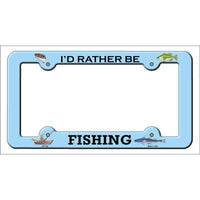 Fishing Blue Novelty Metal License Plate Frame LPF-259